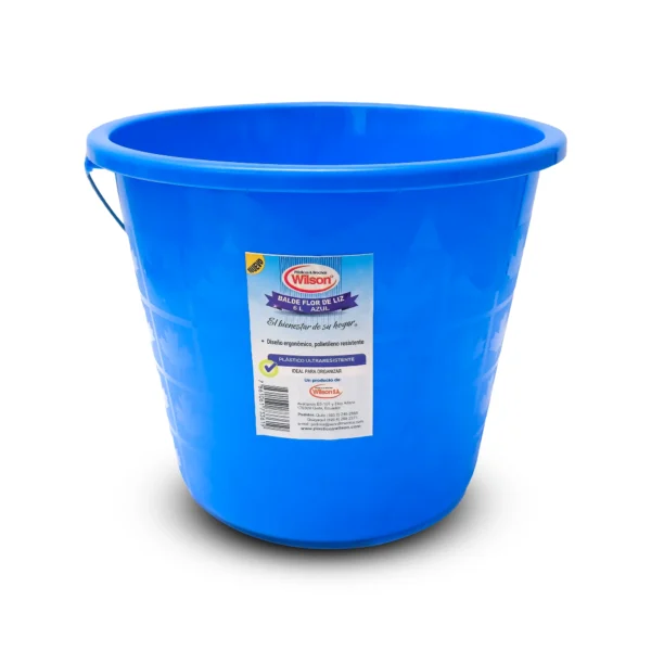 Balde Wilson azul de 6 litros visto de frente.